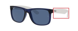 Original Ray-Ban RB4165 Justin Bügel, Farbe 6511 · Transparent blau