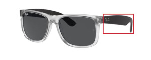 Original Ray-Ban RB4165 Justin Bügel, Farbe 6512 · Transparent