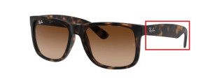 Original Ray-Ban RB4165 Justin Bügel, Farbe 710 · Rubber Havanna hell