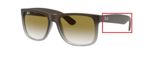 Original Ray-Ban RB4165 Justin Bügel, Farbe 854 · Rubber braun auf grau