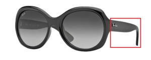 Original Ray-Ban RB4191 Bügel, Farbe 601 · Schwarz