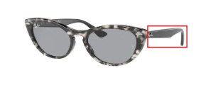 Original Ray-Ban RB4314 Nina Bügel, Farbe 1250 · Havanna grau