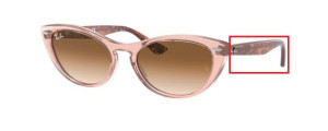 Original Ray-Ban RB4314 Nina Bügel, Farbe 1281 · Transparent braun hell