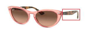 Original Ray-Ban RB4314 Nina Bügel, Farbe 1282 · Transparent rosa