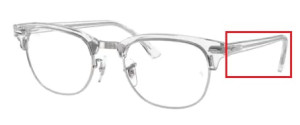 Original Ray-Ban RB5154 Sehbrillen CLUBMASTER Bügel, Farbe 2001 · Weiß trasparent