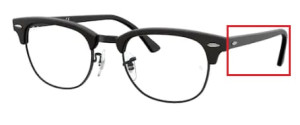 Original Ray-Ban RB5154 Sehbrillen CLUBMASTER Bügel, Farbe 2077 · Schwarz matt