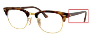 Original Ray-Ban RB5154 Sehbrillen CLUBMASTER Bügel, Farbe 2372 · Rot Havanna