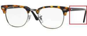 Original Ray-Ban RB5154 Sehbrillen CLUBMASTER Bügel, Farbe 5491 · Schwarz Havanna