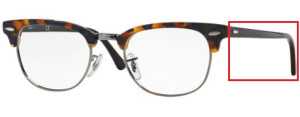 Original Ray-Ban RB5154 Sehbrillen CLUBMASTER Bügel, Farbe 5492 · Blau Havanna