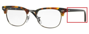 Original Ray-Ban RB5154 Sehbrillen CLUBMASTER Bügel, Farbe 5493 · Grün Havanna