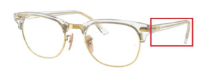 Original Ray-Ban RB5154 Sehbrillen CLUBMASTER Bügel, Farbe 5762 · Trasparent