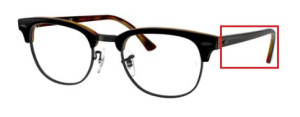 Original Ray-Ban RB5154 Sehbrillen CLUBMASTER Bügel, Farbe 5909 · Oben grau auf Havanna