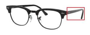 Original Ray-Ban RB5154 Sehbrillen CLUBMASTER Bügel, Farbe 8049 · Wrinnkled schwarz auf schwarz