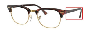 Original Ray-Ban RB5154 Sehbrillen CLUBMASTER Bügel, Farbe 8058 · Mock Schildpatt