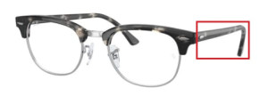 Original Ray-Ban RB5154 Sehbrillen CLUBMASTER Bügel, Farbe 8117 · Grau Havanna