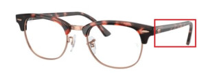 Original Ray-Ban RB5154 Sehbrillen CLUBMASTER Bügel, Farbe 8118 · Rosa Havanna
