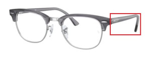 Original Ray-Ban RB5154 Sehbrillen CLUBMASTER Bügel, Farbe 8162 · Transparent grau
