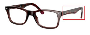 Original Ray-Ban RB5228 Sehbrillen Bügel, Farbe 5628 · Opal braun