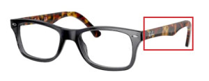 Original Ray-Ban RB5228 Sehbrillen Bügel, Farbe 5629 · Opal grau