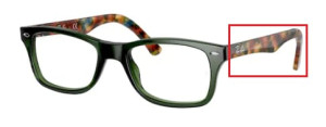 Original Ray-Ban RB5228 Sehbrillen Bügel, Farbe 5630 · Opal grün