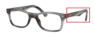 Original Ray-Ban RB5228 Sehbrillen Bügel, Farbe 8055 · Gestreift grau