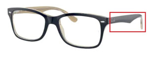 Original Ray-Ban RB5228 Sehbrillen Bügel, Farbe 8119 · Transparent blau