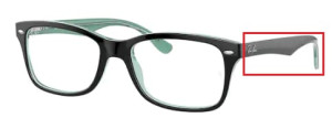 Original Ray-Ban RB5228 Sehbrillen Bügel, Farbe 8121 · Schwarz