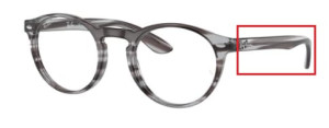 Original Ray-Ban RB5283 Sehbrillen Bügel, Farbe 8055 · Gestreift grau