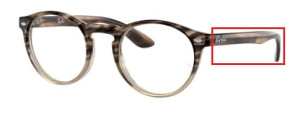 Original Ray-Ban RB5283 Sehbrillen Bügel, Farbe 8107 · Braun Havanna