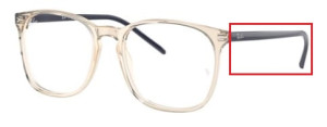Original Ray-Ban RB5387 Sehbrillen Bügel, Farbe 8138 · Transparent braun