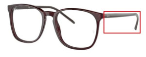 Original Ray-Ban RB5387 Sehbrillen Bügel, Farbe 8139 · Transparent violett