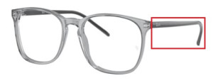 Original Ray-Ban RB5387 Sehbrillen Bügel, Farbe 8140 · Transparent grau