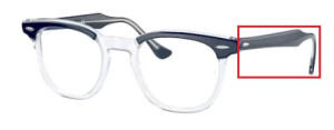 Original Ray-Ban RB5398 Hawkeye Bügel, Farbe 8110 · Transparent blau