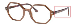 Original Ray-Ban RB5472 Britt Bügel, Farbe 8179 · Transparent braun
