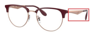 Original Ray-Ban RB6396 Sehbrillen Bügel, Farbe 8099 · Rot