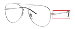 Original Ray-Ban RB6413 Sehbrillen Bügel, Farbe 2501 · Silber