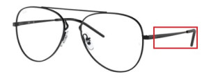 Original Ray-Ban RB6413 Sehbrillen Bügel, Farbe 2509 · Schwarz glänzend