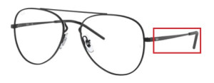 Original Ray-Ban RB6413 Sehbrillen Bügel, Farbe 3044 · Rubber schwarz