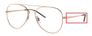 Original Ray-Ban RB6413 Sehbrillen Bügel, Farbe 3094 · Rosa gold