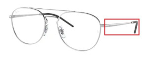 Original Ray-Ban RB6414V Sehbrillen Bügel, Farbe 2501 · Silber