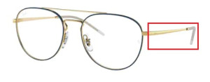 Original Ray-Ban RB6414V Sehbrillen Bügel, Farbe 2979 · Gold oben blau