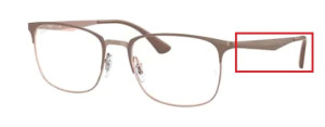 Original Ray-Ban RB6421 Sehbrillen Bügel, Farbe 2973 · Cooper auf oben ligth braun