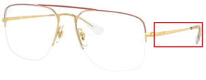 Original Ray-Ban RB6441 Sehbrillen THE GENERAL GAZE Bügel, Farbe 3050 · Amaranth auf arista