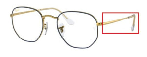 Original Ray-Ban RB6448 Sehbrillen Bügel, Farbe 3105 · Blau auf legend gold
