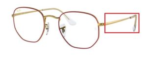 Original Ray-Ban RB6448 Sehbrillen Bügel, Farbe 3106 · Rot auf legend gold