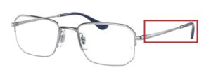 Original Ray-Ban RB6449 Sehbrillen Bügel, Farbe 3115 · Silber