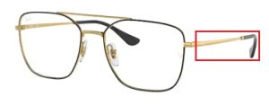 Original Ray-Ban RB6450 Sehbrillen Bügel, Farbe 2991 · Gold auf oben schwarz