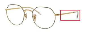 Original Ray-Ban RB6365 Sehbrillen JACK Bügel, Farbe 2890 · Gold