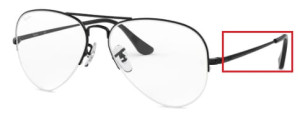 Original Ray-Ban RB6589 Sehbrillen Aviator Gaze Bügel, Farbe 2509 · Schwarz glänzend