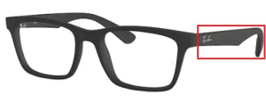 Original Ray-Ban RB7025 Sehbrillen Bügel, Farbe 2077 · Schwarz matt
